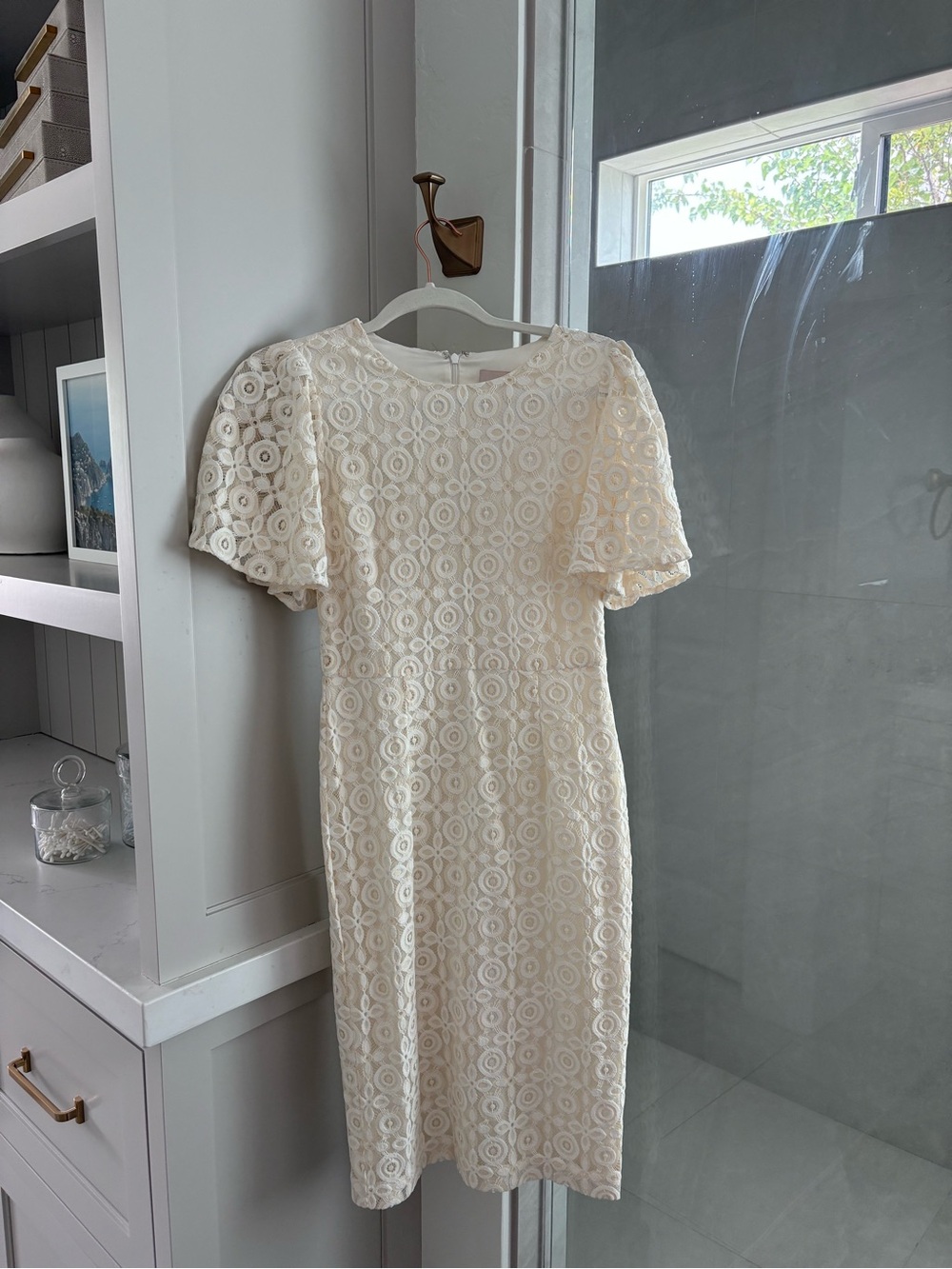 Rachel Parcell Cream Lace Midi Dress